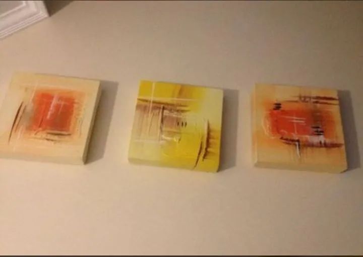 Quadros Decorativos Abstratos- kit com 3 unidades  - Foto 2