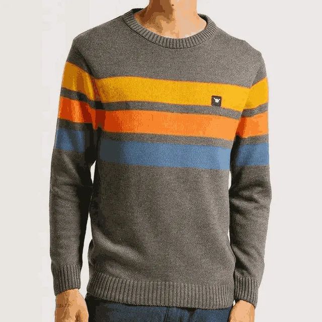 Tricot Hang Loose Stripe Chumbo - Foto 2