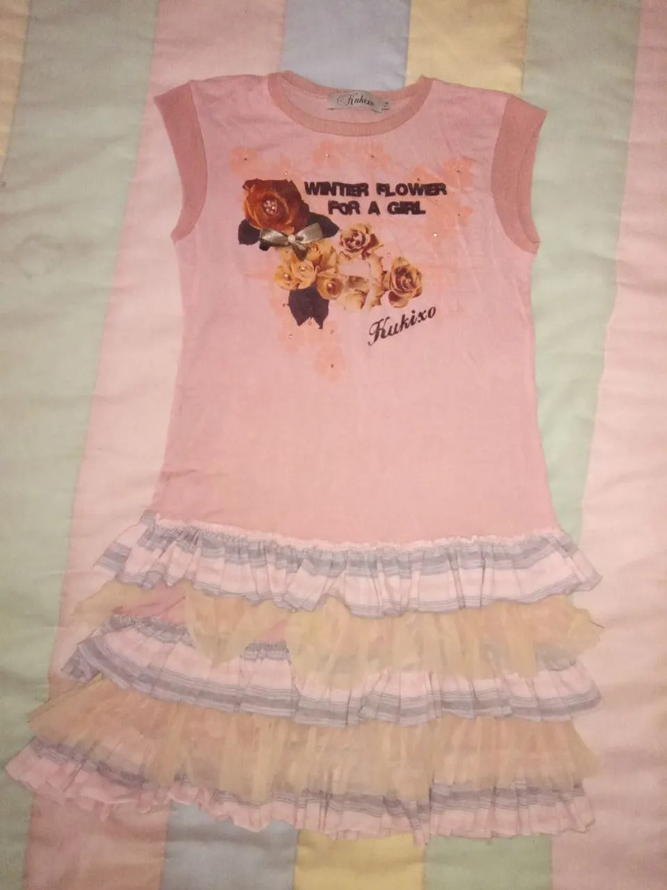 Vestido infantil menina Kukixico.Tamanho 16