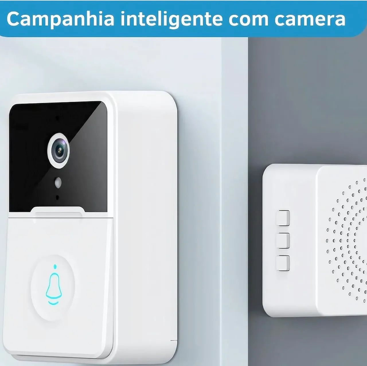 Campainha Inteligente Com Câmera de Segurança Wi-Fi. Entrega Grátis! - Foto 3