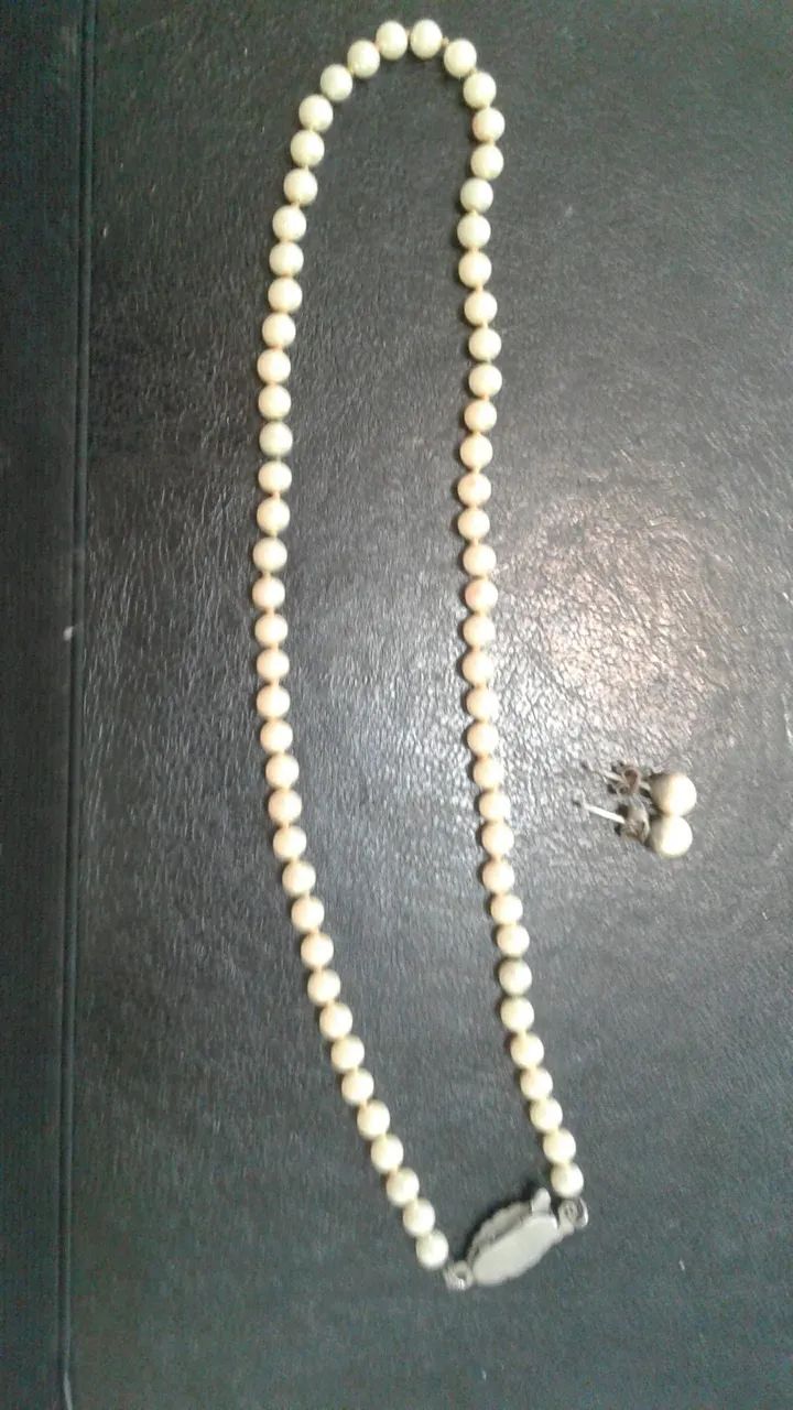 Conjunto colar Maiorca brincos de pérolas