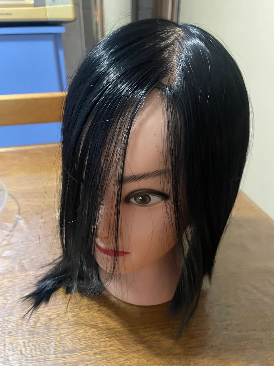 Cabeça de Treino com Cabelo Orgânico - Ideal para Corte e Penteados - Foto 2