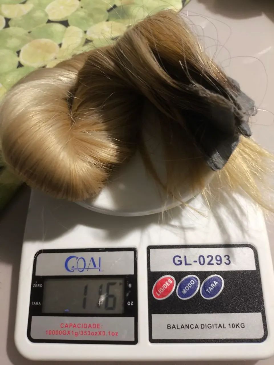 Aplique de cabelo loiro na fita - Foto 5