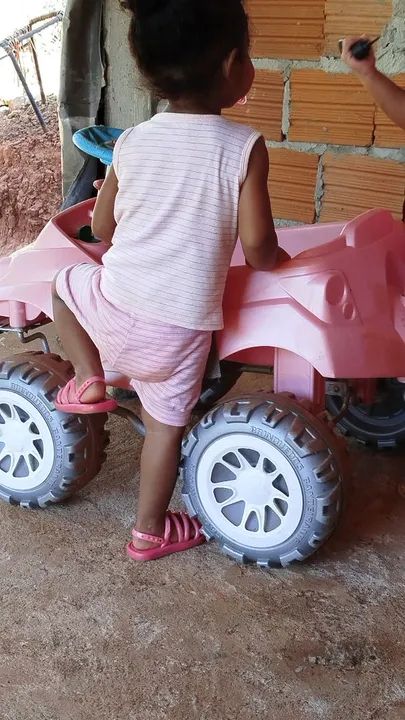 Baby Cros pedal bandeirante- Rosa - Foto 3
