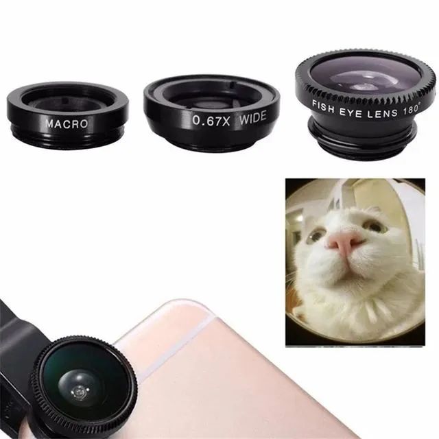 Lentes 3 em 1 para Celular - Fisheye, Wide Angle e Macro - Foto 2
