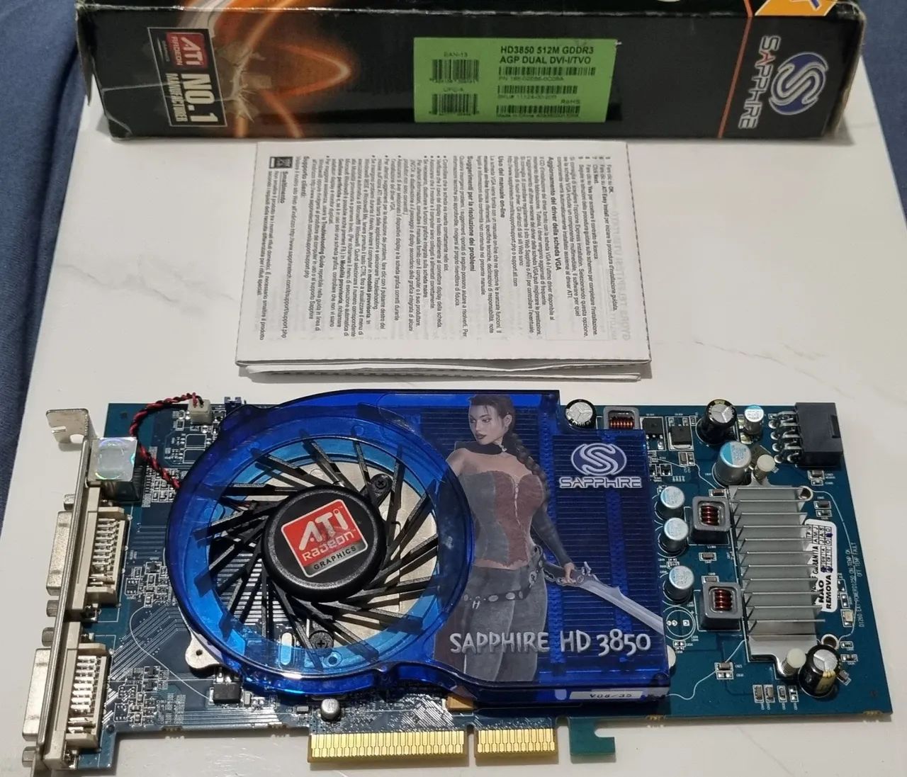 Sapphire Ati Ati 3850 Agp Placa De Vídeo Rara Sapphire HD