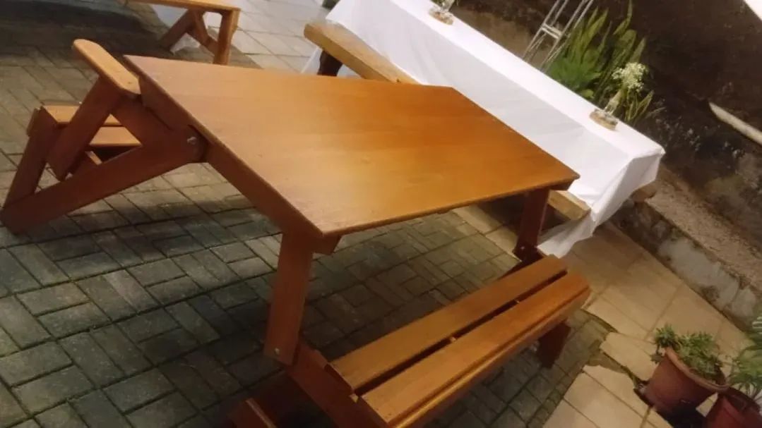 Mesa que vira Banco (PRONTA ENTREGA) - Foto 4