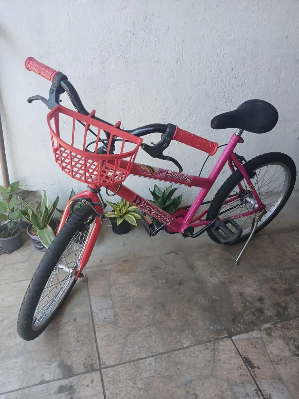 Bicicleta Infantil Aro 20 Barbie Princess com Cesto