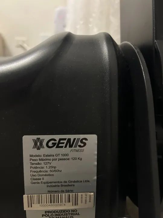 Esteira Genis GT 1000 - Fitness - Foto 4