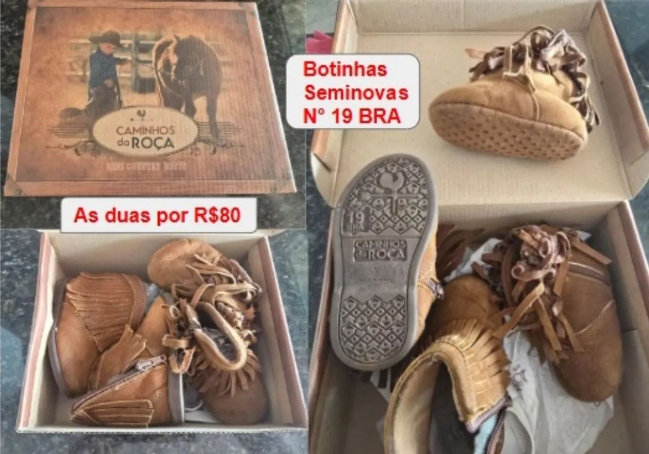 Botinhas Caminhos da Roça N° 19 - Seminovas