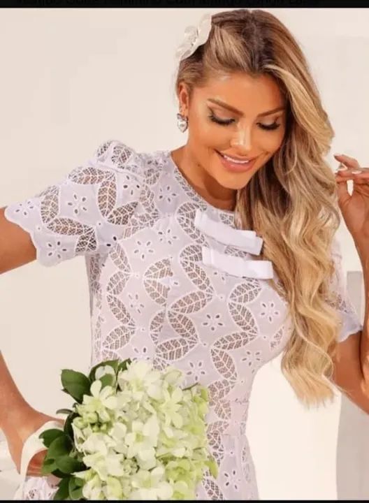 Vestido em tecido Laise de Noiva - Foto 3