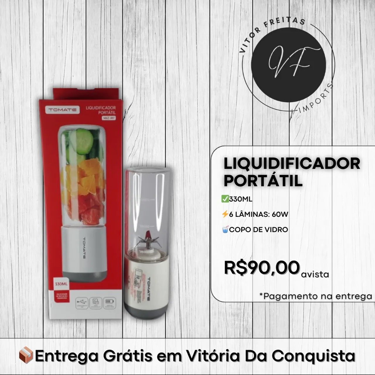 Liquidificador Portátil | Entrega Grátis
