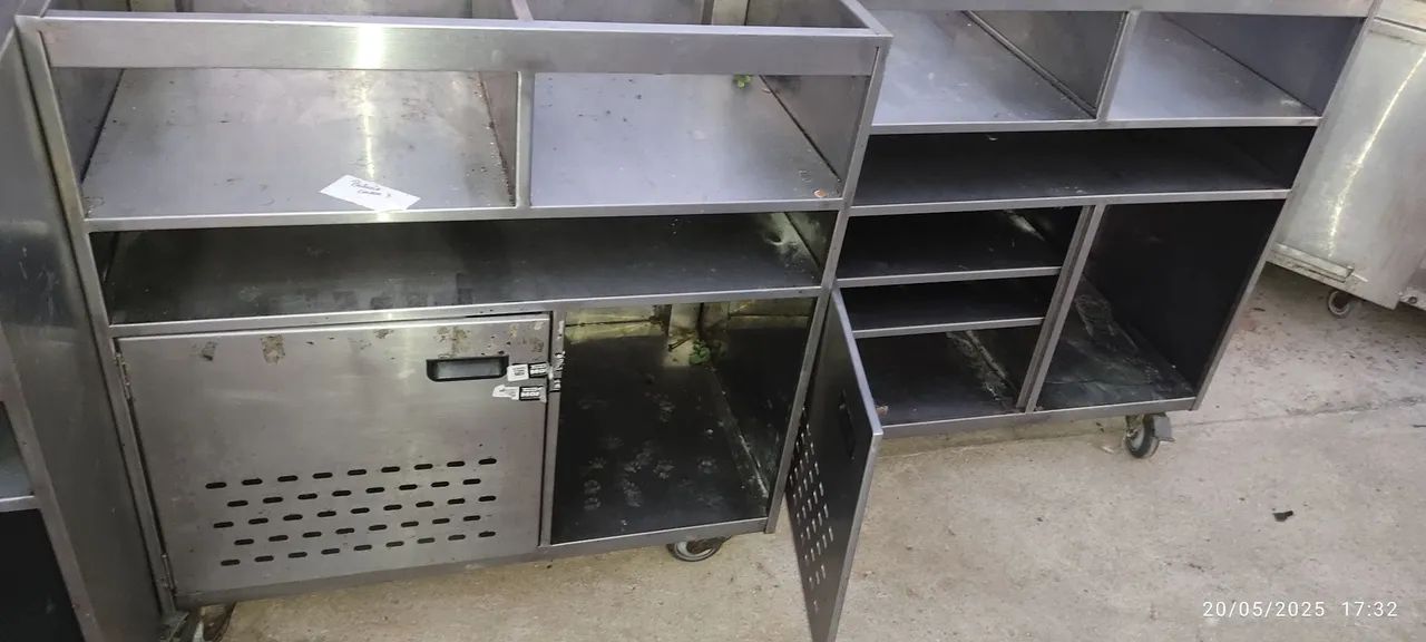 Armário inox industrial MULTUSO 90x57cm com rodas"LEIA" - Foto 3