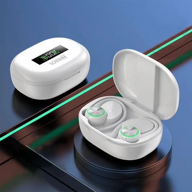Fone Earbuds Tws Bluetooth 5.0 Sport com Visor Cor Branco - Foto 5