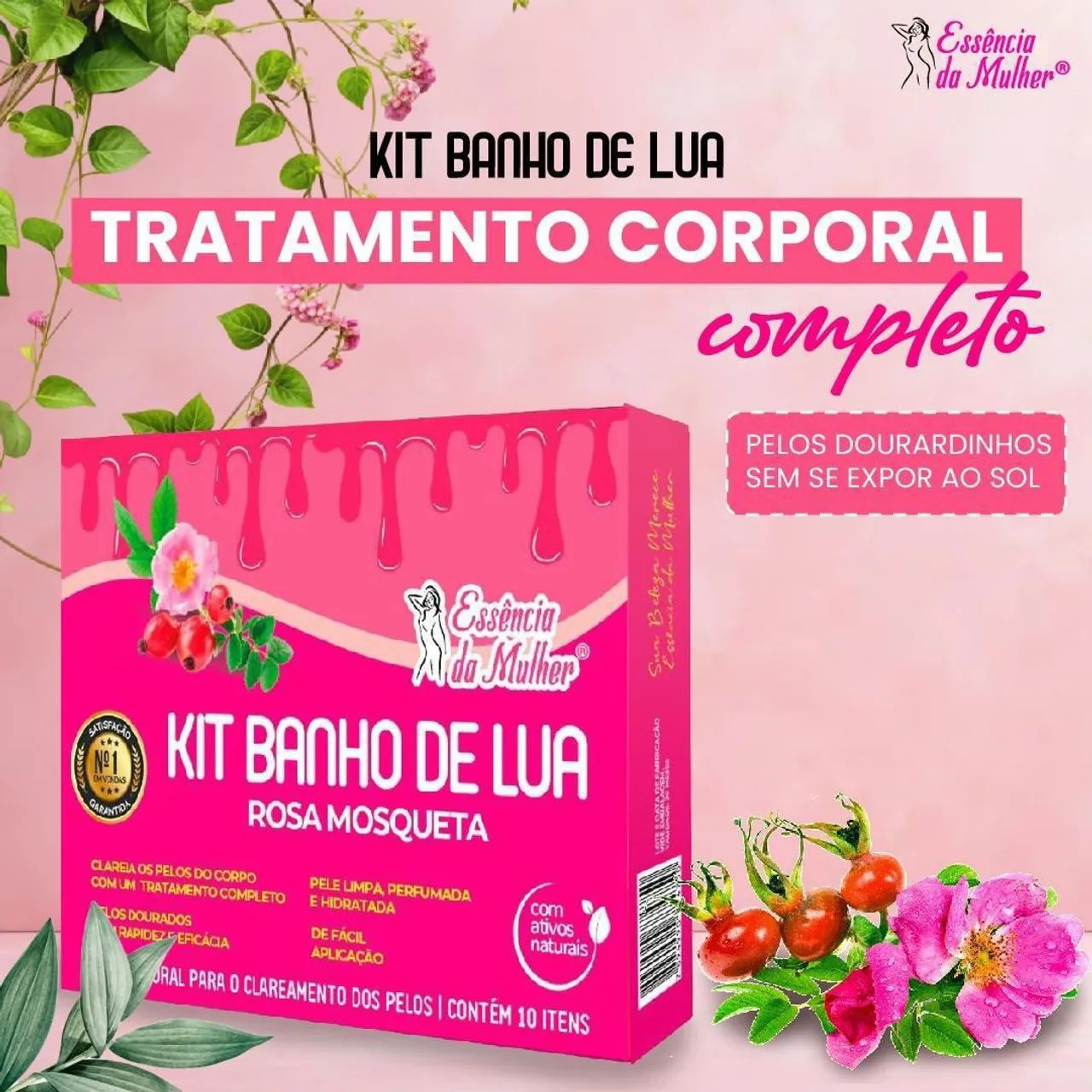 Kit Banho de Lua Morango - Clareamento Corporal Completo - Foto 4