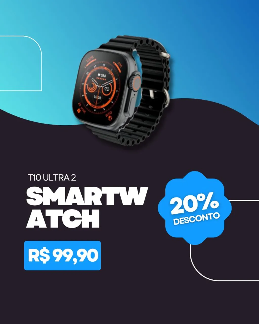 Smartwatch T10 Ultra 2 - 20% OFF