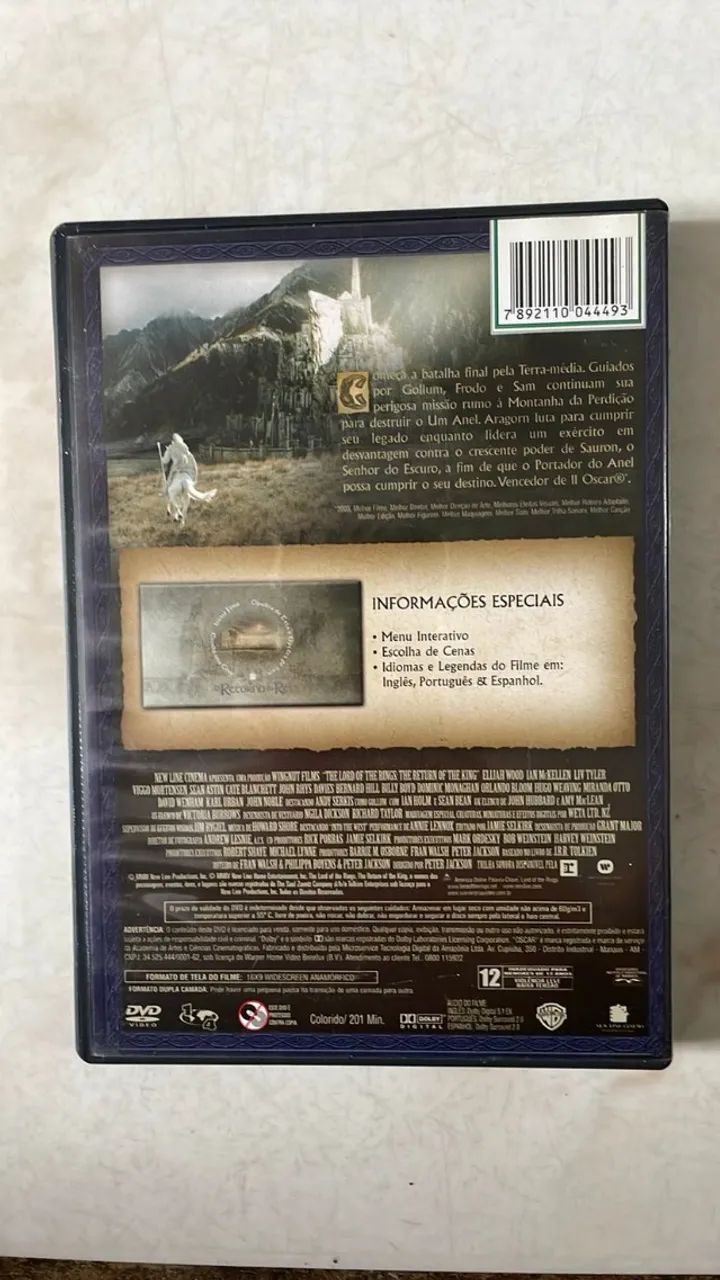 dvd senhor dos aneis - o retorno do rei - Foto 2