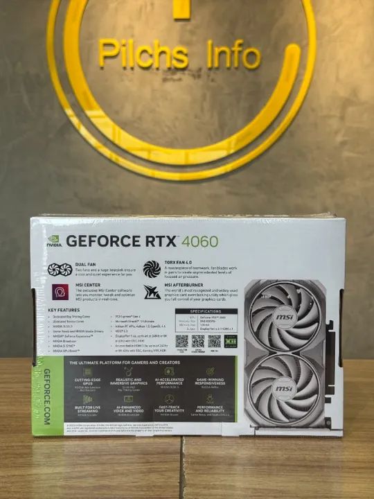 RTX 4060 8GB MSI Ventus White Nova - Loja Física - Garantia - Olx Pay - Foto 3