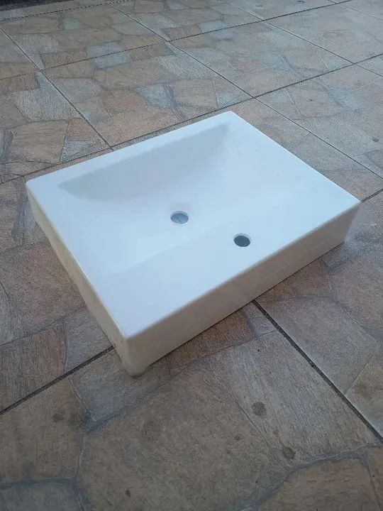 Cuba de Sobrepor na cor branca no mármore sintético no tamanho 36x46 - Foto 3