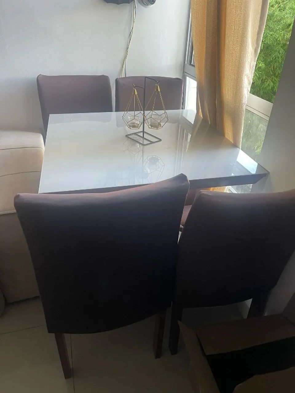 Mesa com 4 cadeiras 90x90 - Foto 5