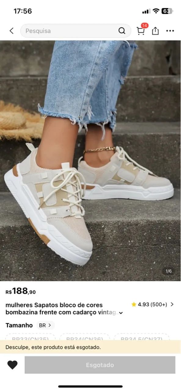 Tênis shein Calçados Parque Bitaru, São Vicente 1430559466 OLX