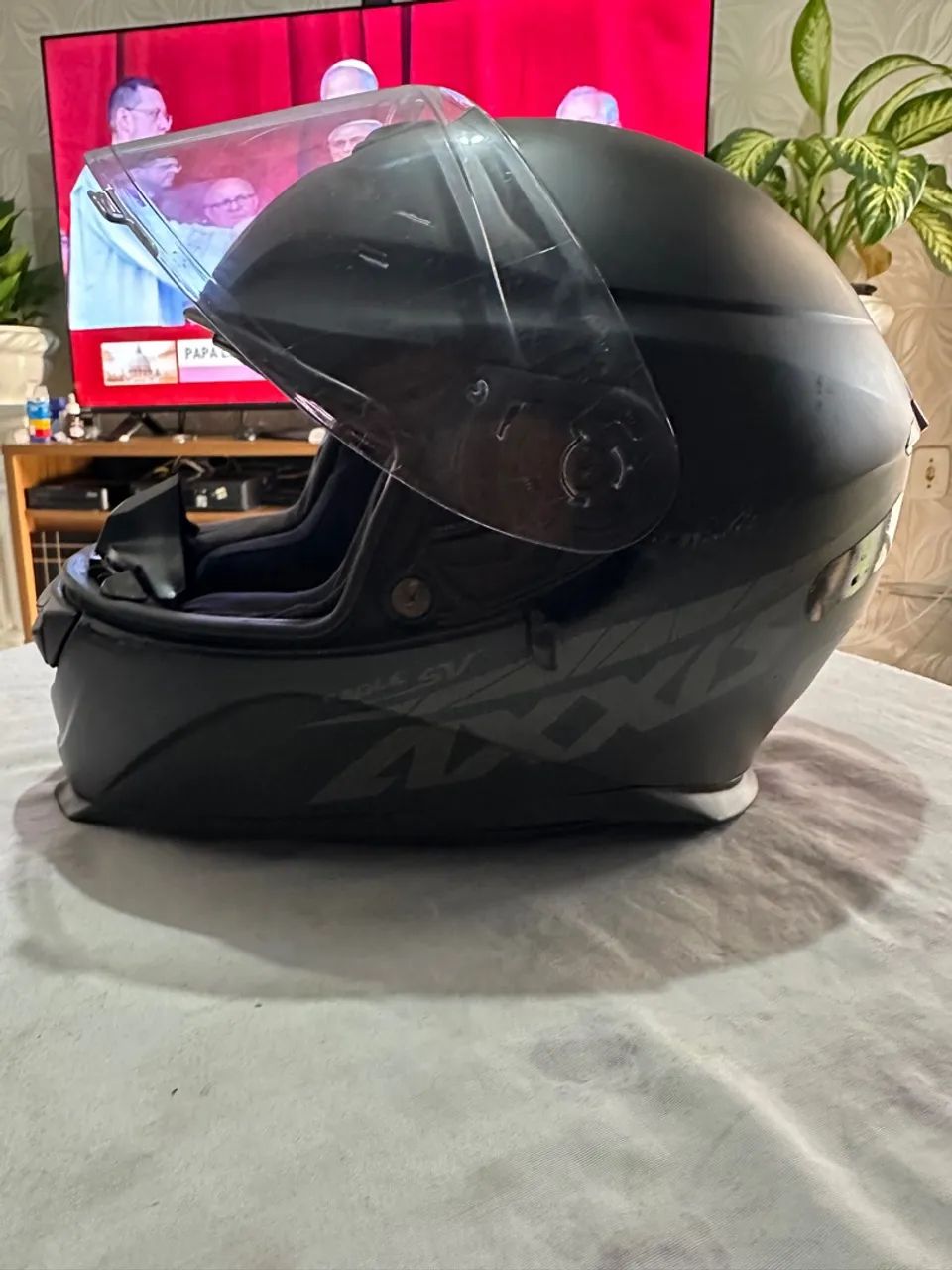 USADO - Capacete Asx Eagle Sv Com Oculos Interno - Foto 3