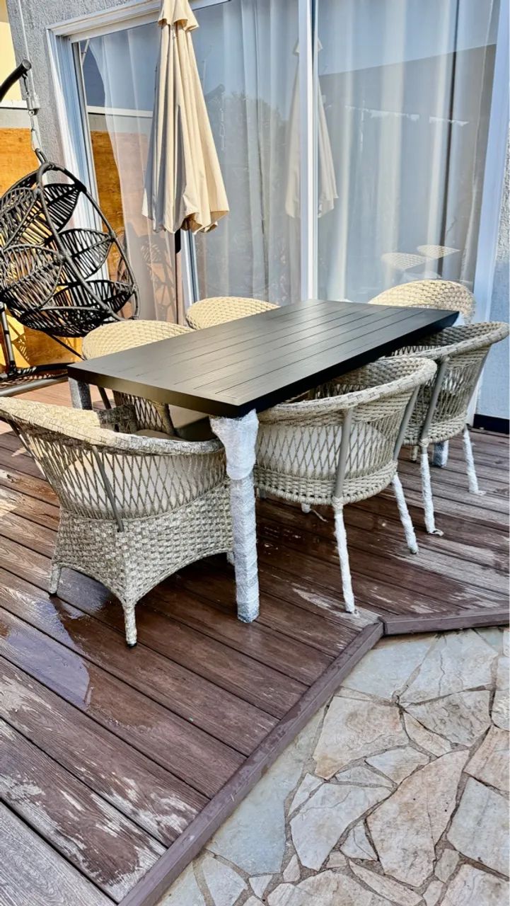 Conjunto de mesa de jantar com 6 cadeiras - Foto 4