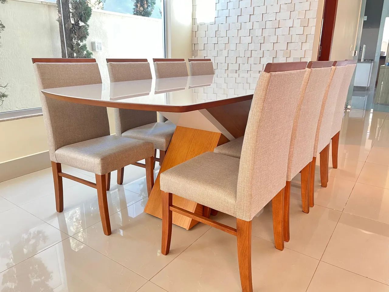 Mesa nova super resistente de madeira maciça  - Foto 4