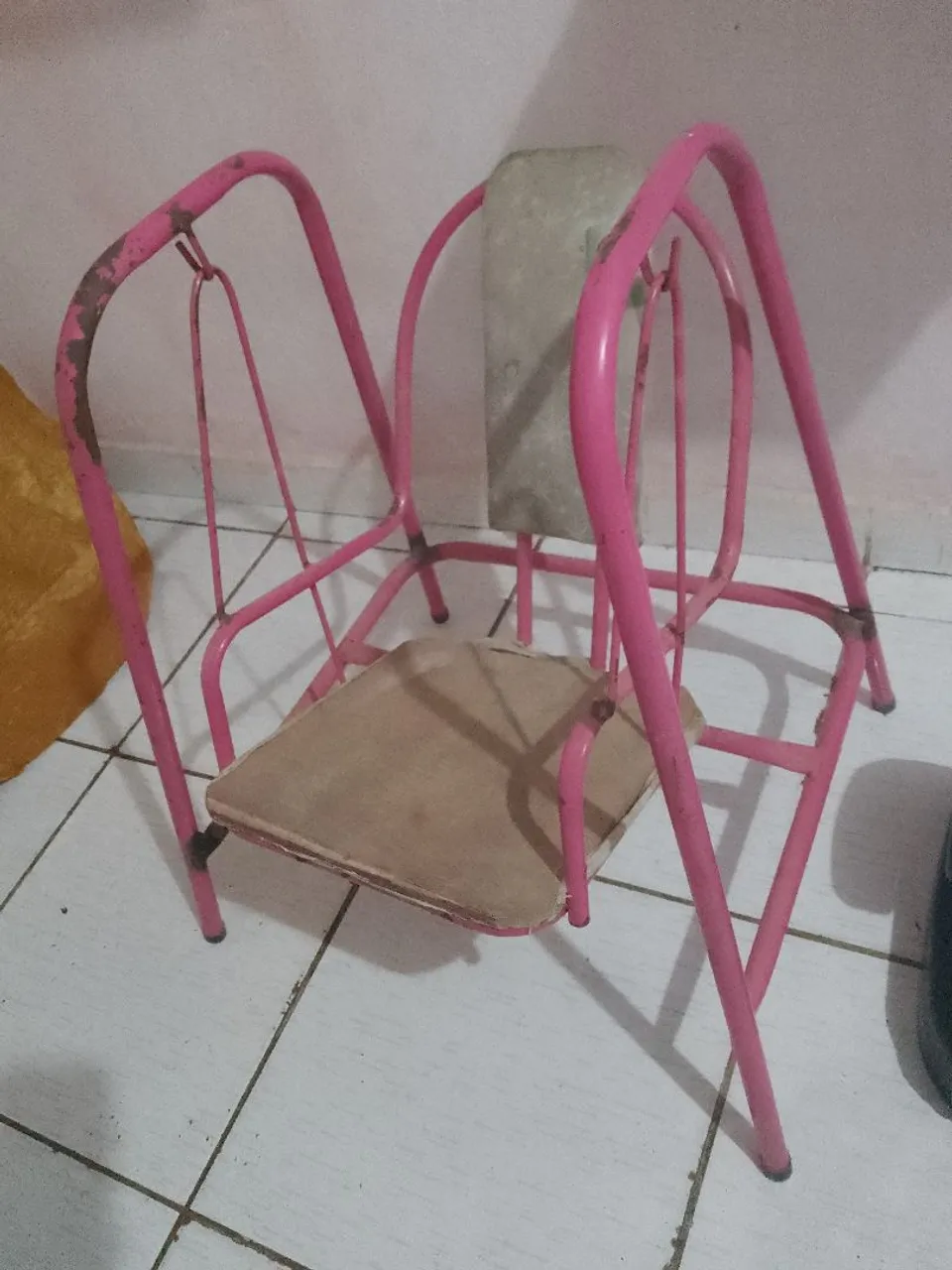 Balanço Infantil Rosa + acento automotivo