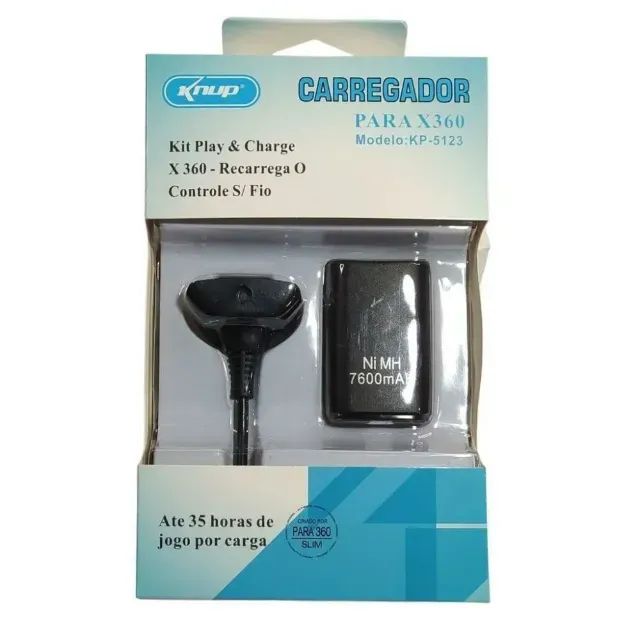 Bateria e Cabo Carregador Controle Xbox 360 (LB-5123)