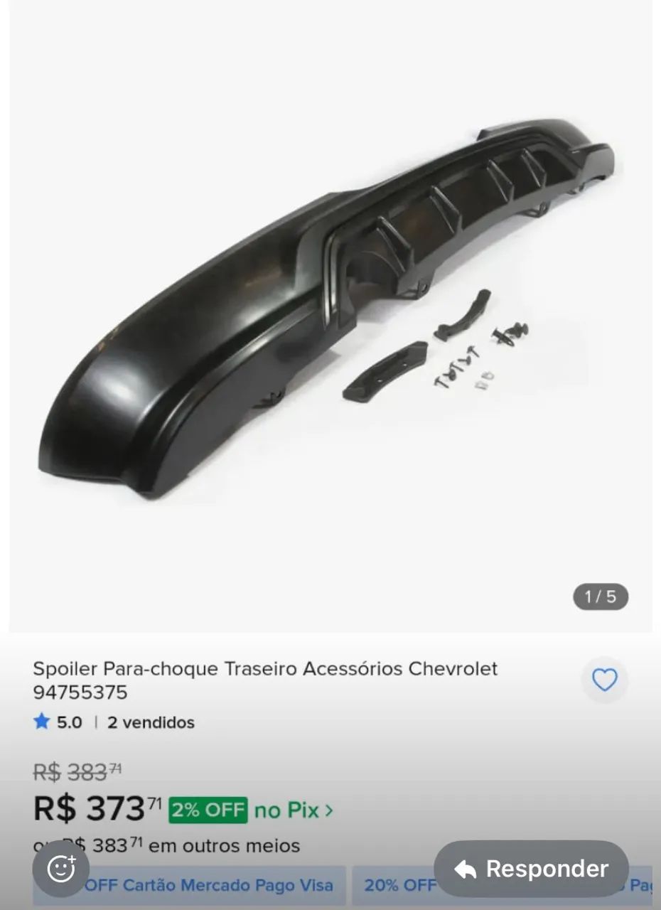 Vendo spolier GM ônix e prisma 