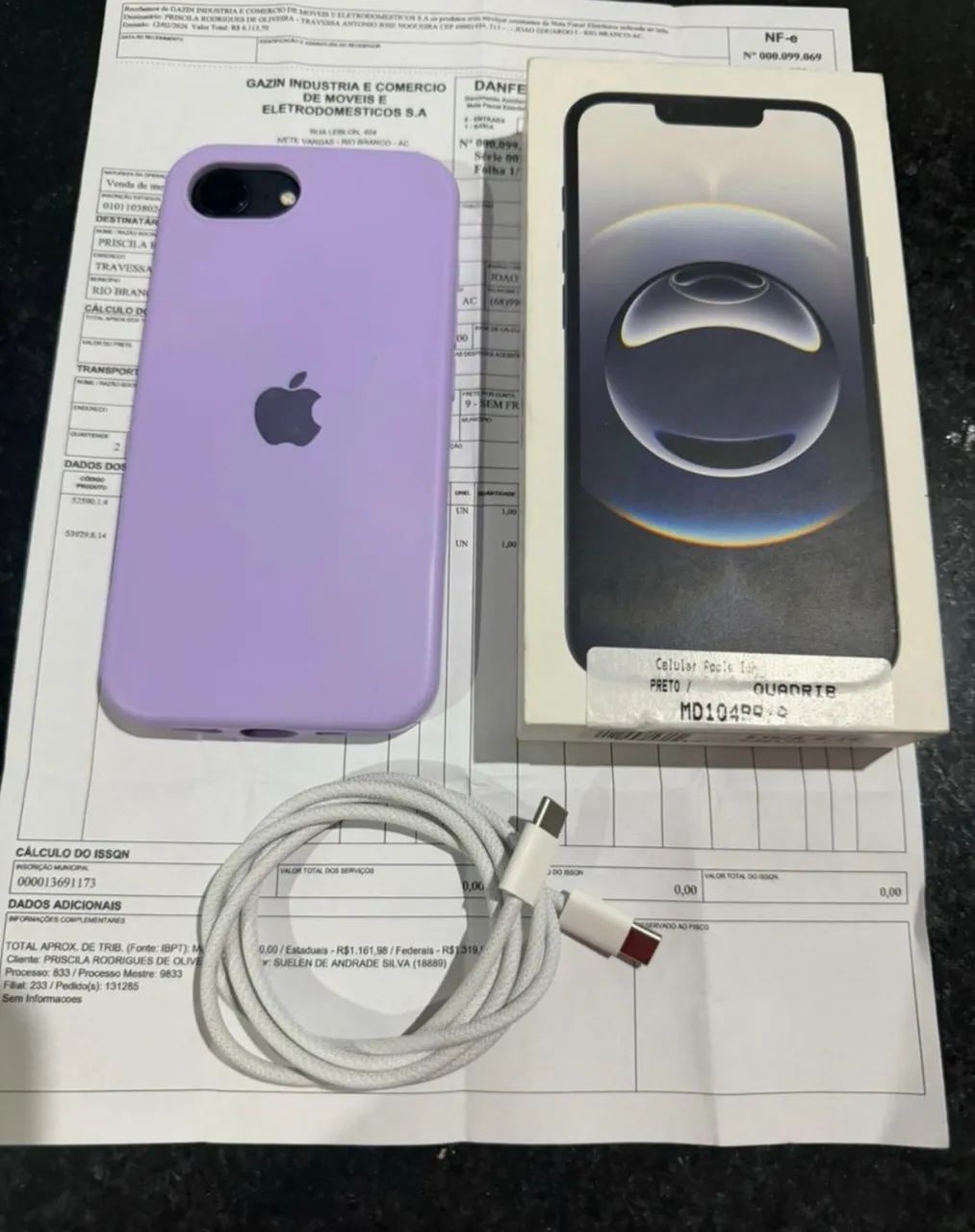 Vendo ou Troco iPhone 16e zero 128gb completo  - Foto 3