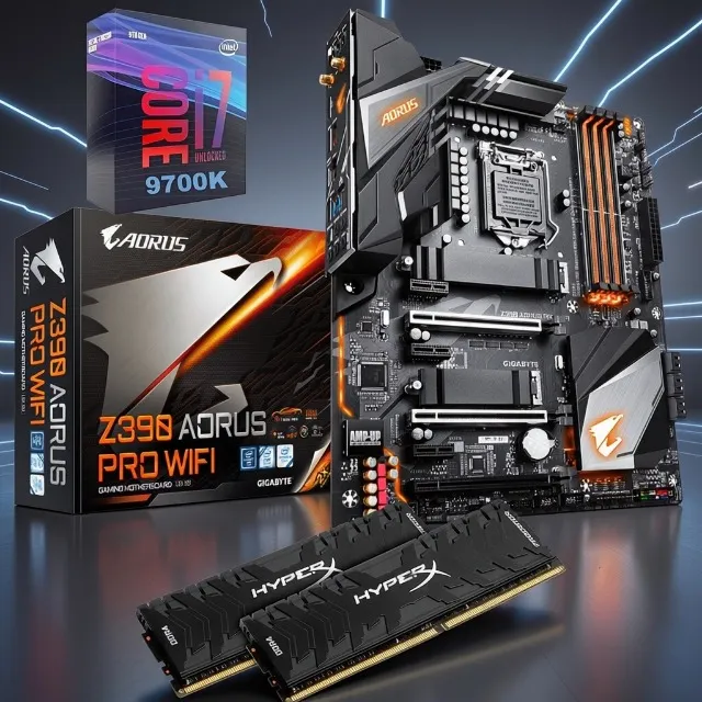 Kit Upgrade Gamer Alta Performance: i7-9700K + Z390 AORUS + 16GB