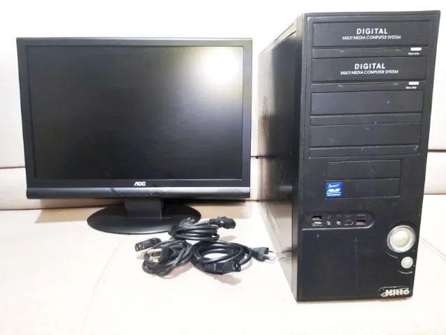 Computador e Monitor (Usado com defeito)
