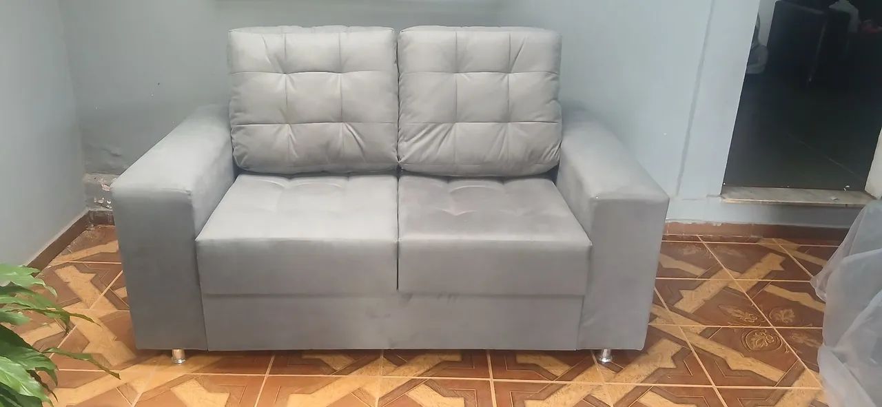 Conjunto de sofá retrátil dois e três lugares!  
