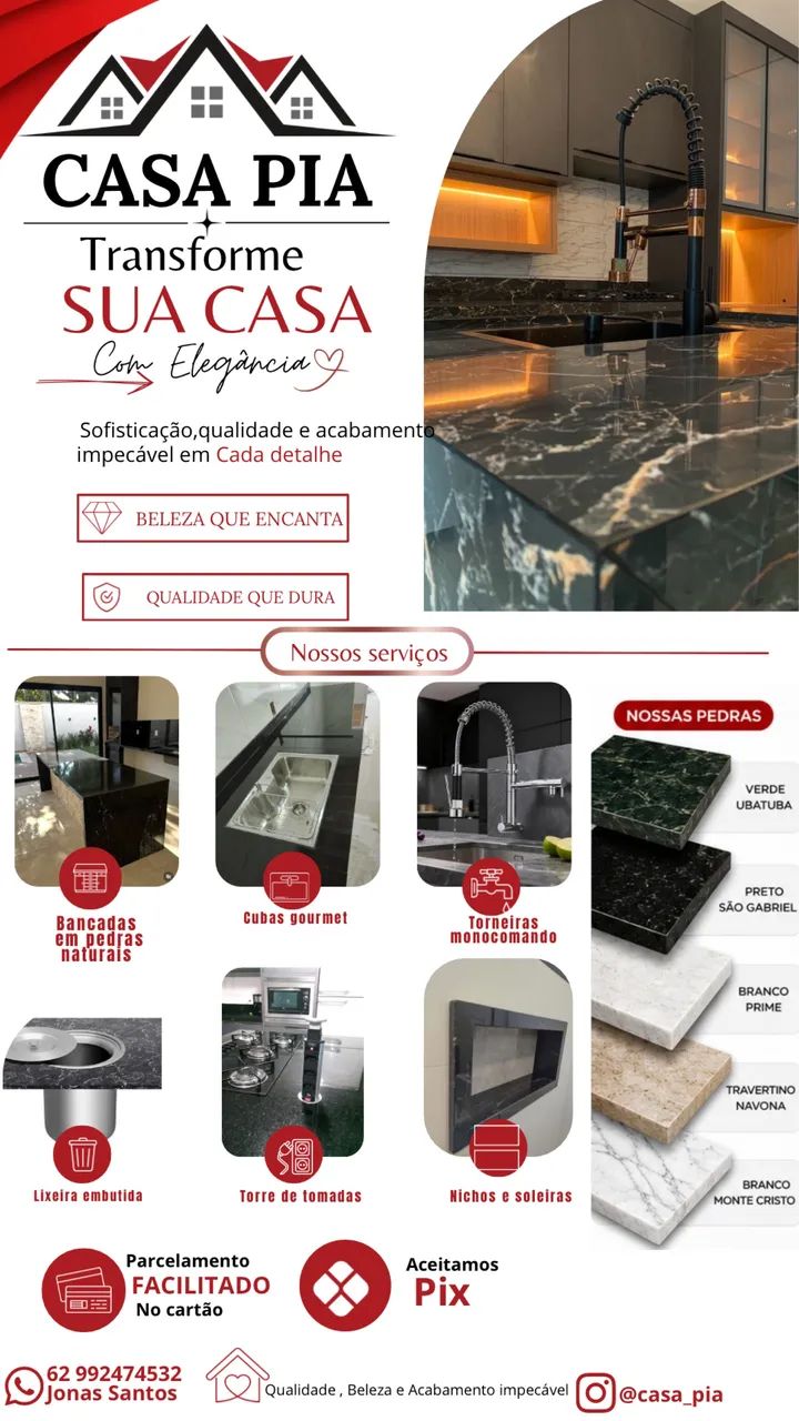 ? Marmoraria Completa | Bancadas, Cubas, Nichos e Escadas