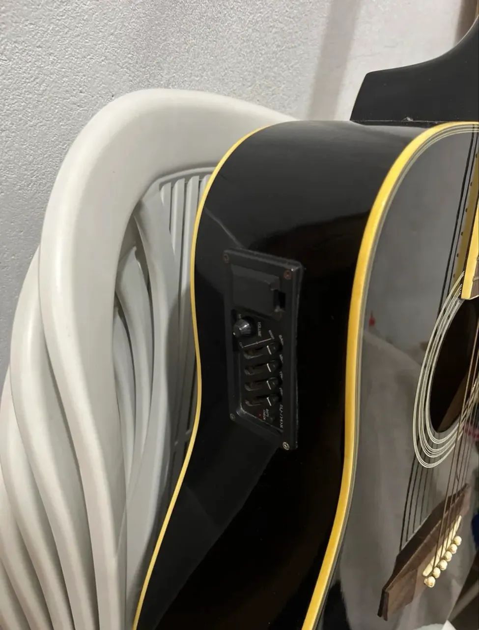 Violão elétrico com capa case  - Foto 3