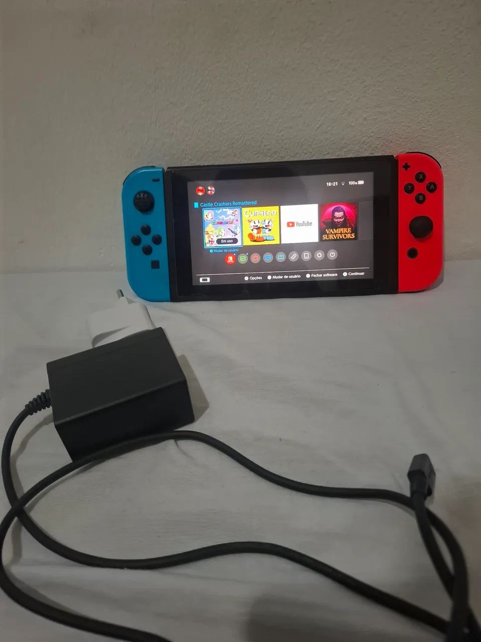 Nintendo switch v2 sem dock e caixa - Foto 2