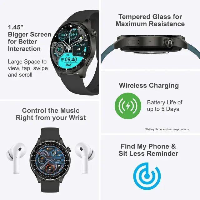 SMART WATCH ARG-WT-6061BK C61 NEGRO - Foto 3