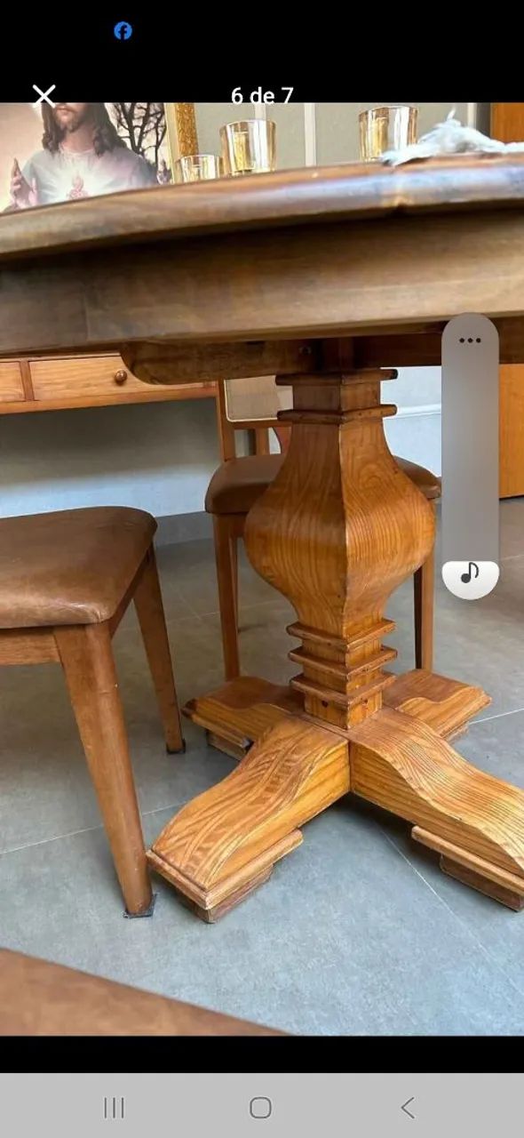 Mesa em madeira com 4 cadeiras - Foto 3