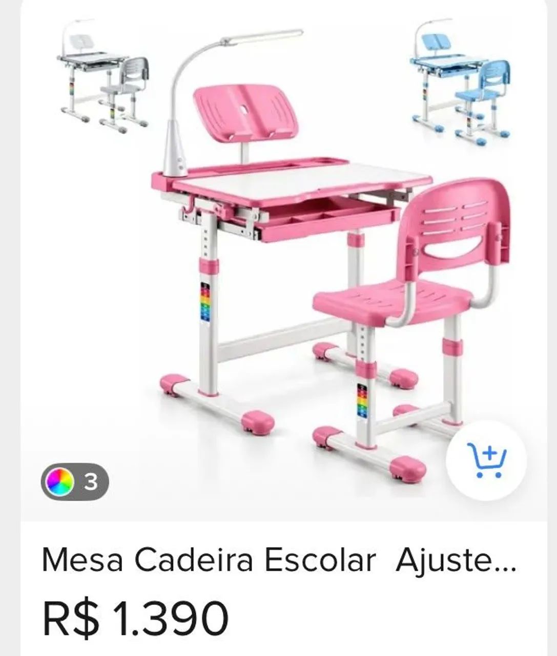 Mesa e cadeira ajustável  - Foto 2