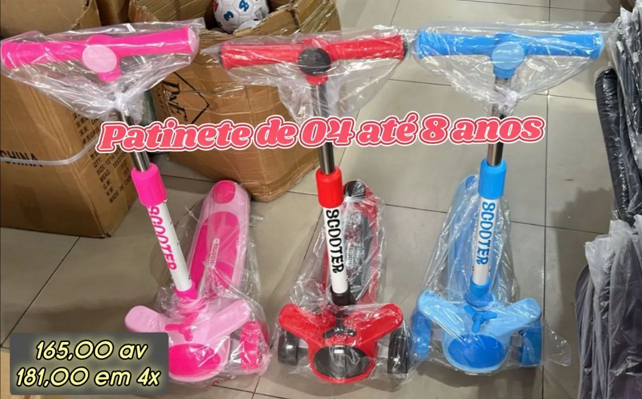 Patinete infantil 04 até 08 reforçado 