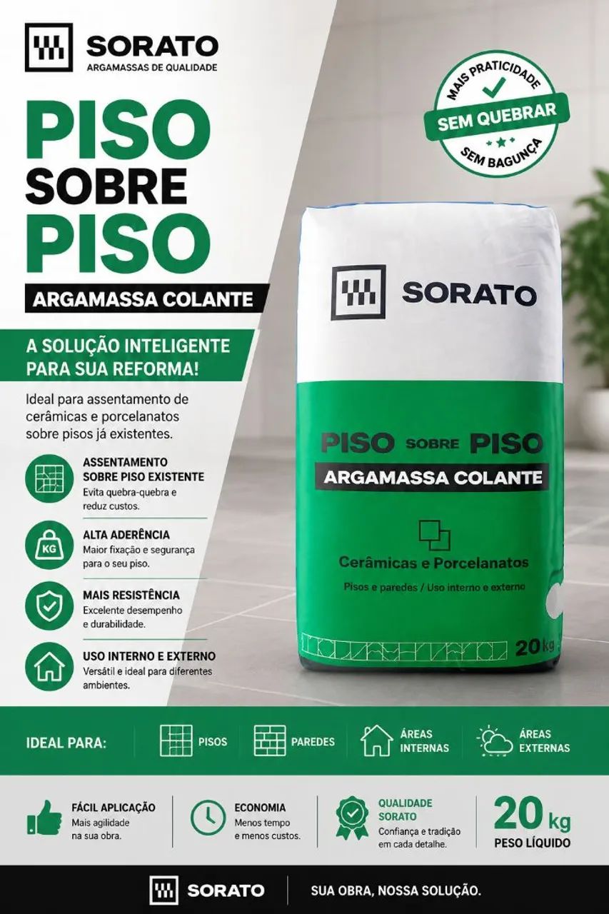 ARGAMASSA PISO SOBRE PISO 20KG