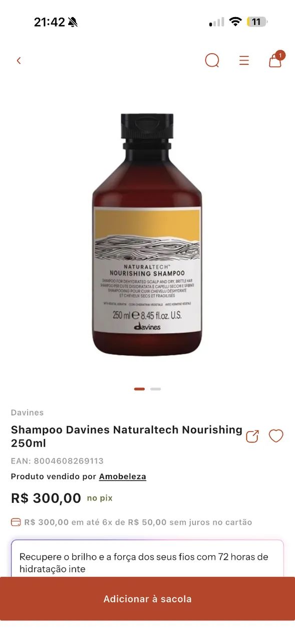 Shampoo e máscara capilar davines  - Foto 3