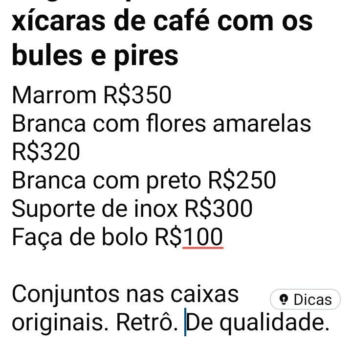 Conjunto de Xícaras 