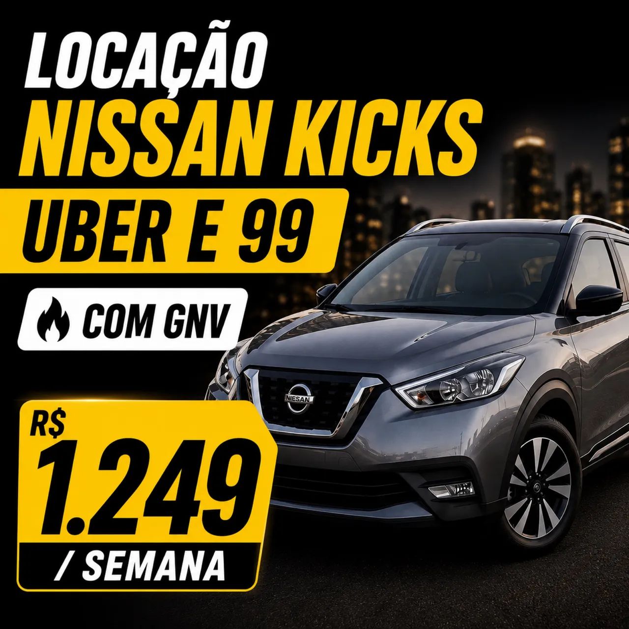 LOCAÇÃO UBER E 99  KICKS GNV - Foto 2
