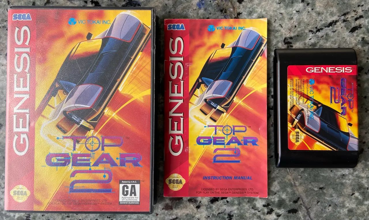 Jogo Mega Drive - Top Gear 2 CIB