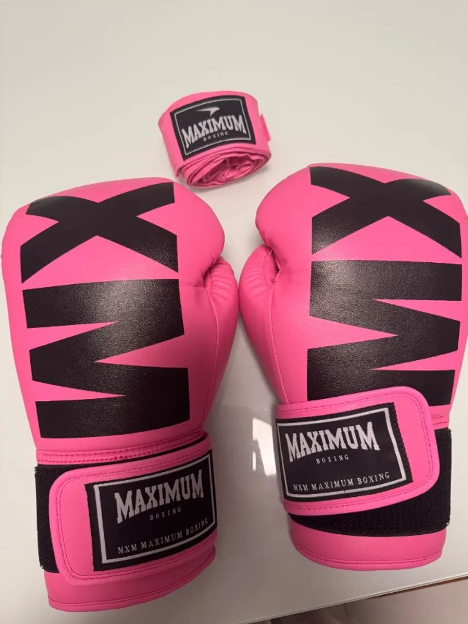 Luva boxe rosa