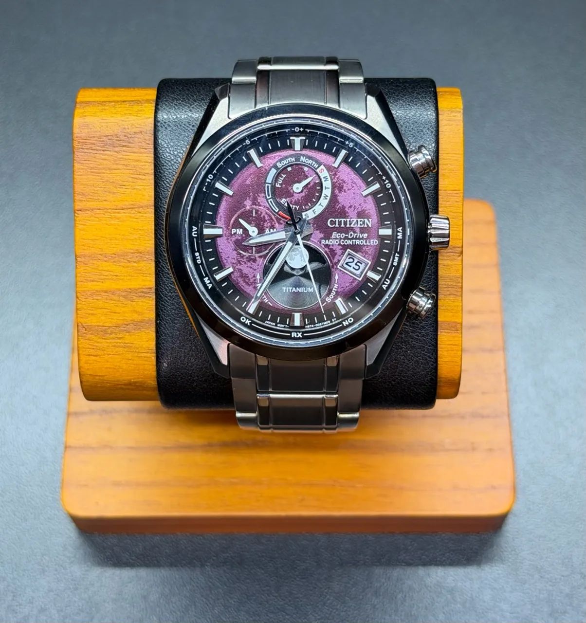 Relógio Citizen Tsuki Yomi Moonphase Roxo - Foto 2