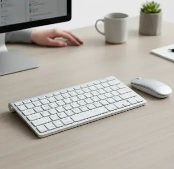 Kit Teclado E Mouse Sem Fio Bt Wireless 2.4ghz Slim Bm T12